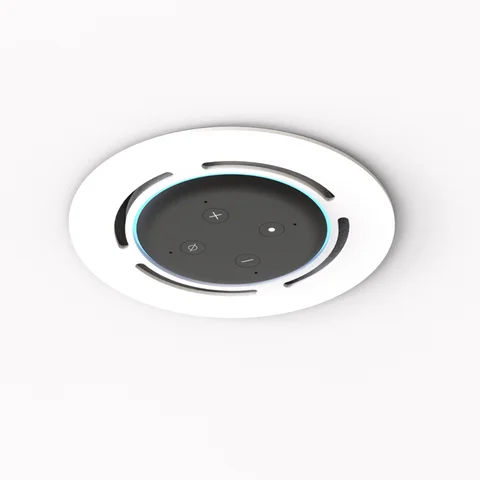 Suporte Redondo De Embutir Teto Para Alexa Echo Dot 3 na Shopee