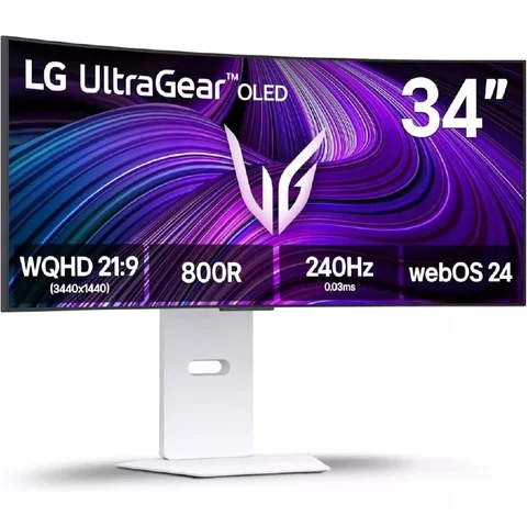 Monitor Gamer LG UltraGear OLED Curvo Smart 34" 34GX90SA-W - Branco — Telegram